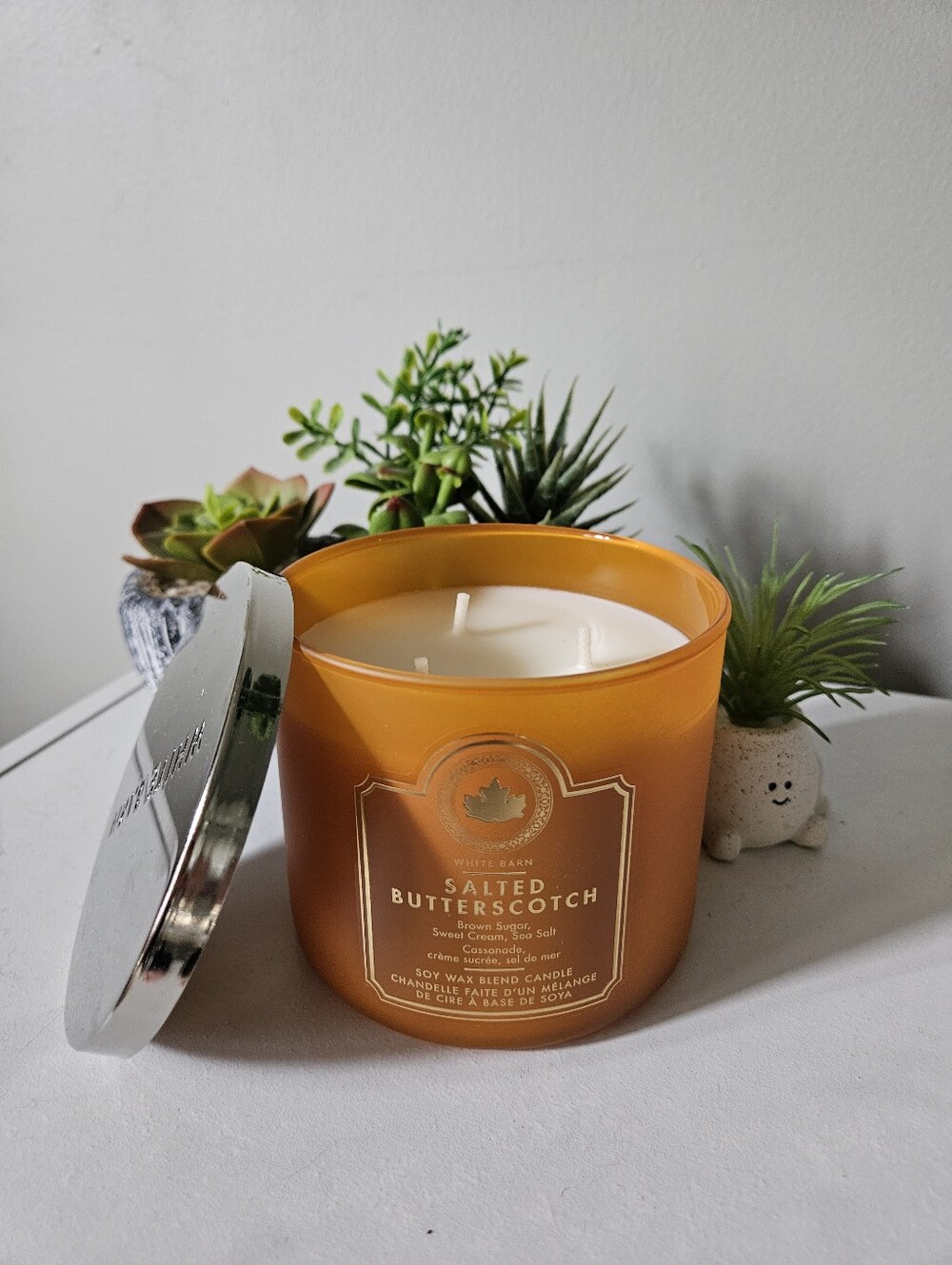 Bath & Body Works Salted Butterscotch 3-Wick Candle - Orange